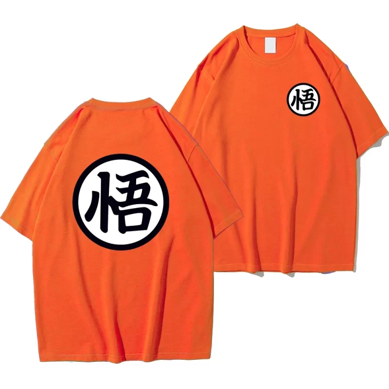 Moda verão anime son goku cosplay camiseta de algodão manga curta topos t solto oversized casual t camisas dos homens harajuku roupas
