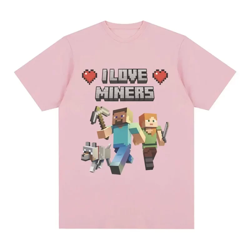 Eu amo minores imprimir t camisa otaku jogo engraçado meme camiseta das mulheres dos homens roupas 100% algodão casual manga curta camisetas de grandes dimensões